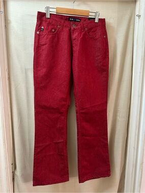 NWT Ikeda 700 Series Y2K 2003–2007 Red Flare Jeans Low Rise Women’s 29